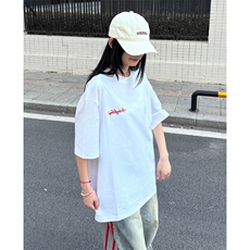 万针全刺绣工艺抖音得物高品质260克重磅纯棉双纱美式高街短袖T恤，男装T恤，电商A486