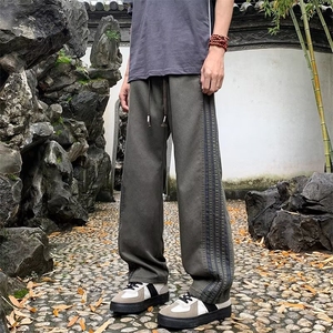 冲锋裤子男春秋三条杠户外机能防水登山裤子宽松休闲长裤4800 P43图片