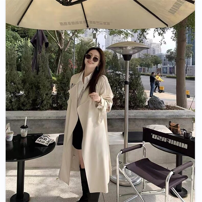 秋季新款风衣百搭时尚外套高级感垂感,女装风衣,美吧服饰