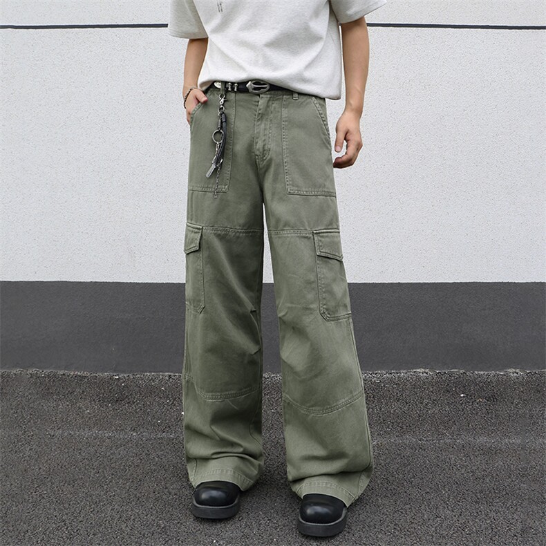 A436-6239E-P75128 2025秋冬新款重磅美式复古多口袋直筒裤图片