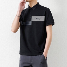25052-特P35夏季休闲时尚T恤男短袖打底衫休闲翻领短袖polo衫男，男装T恤，电商D310B
