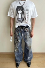【套图3】903-AK91-特P70【98】S-3XL印花牛仔裤！2，男装牛仔裤，星座903