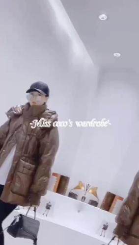 冬装韩版时尚中长款羽绒服外套,女装羽绒服,几禾