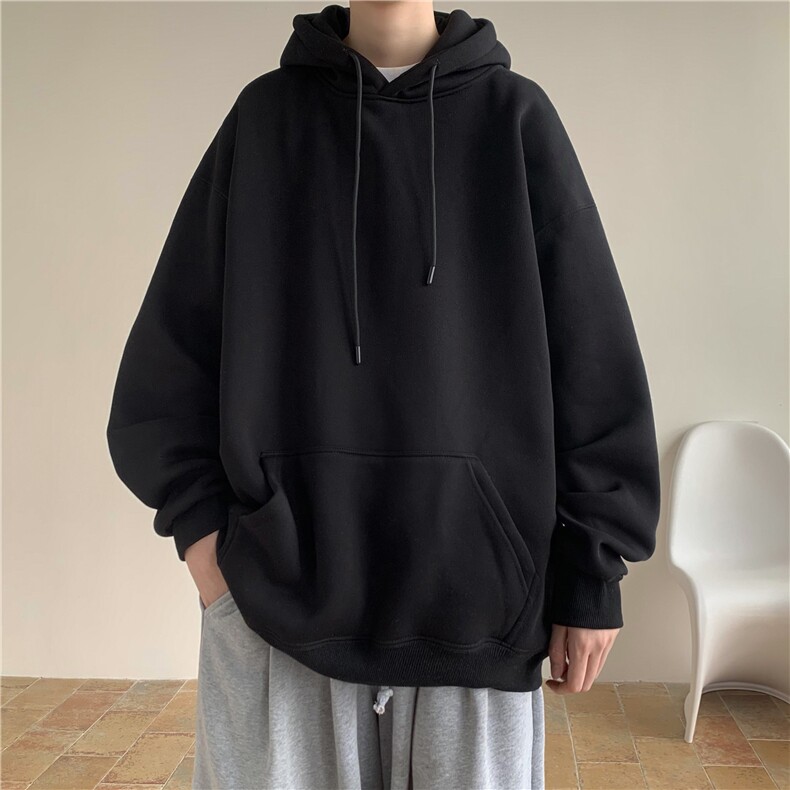 400g重磅纯色连帽卫衣春秋潮牌大码宽松外套 M-5XL P50控68图片