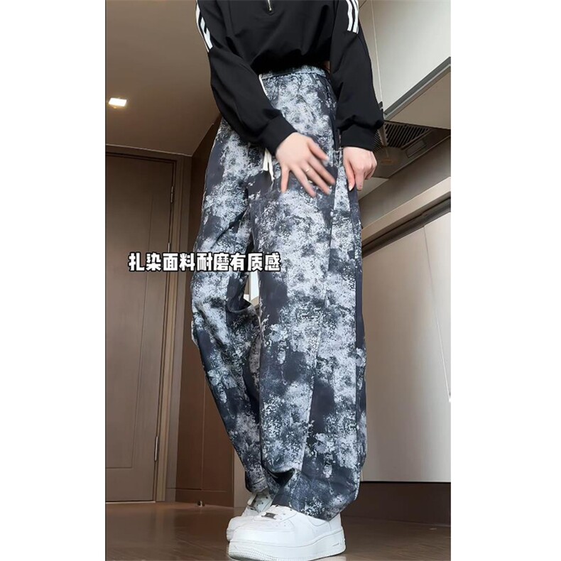 2025秋季情侣网格迷彩宽松直筒大码休闲裤A017K778P48,男装休闲裤,电商A017