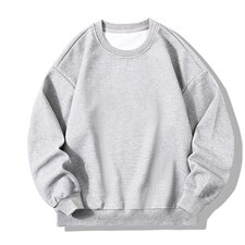 华夫格卫衣圆领卫衣男大码长袖t恤男外套HW76099-P30加绒款-P40，男装卫衣，电商A040