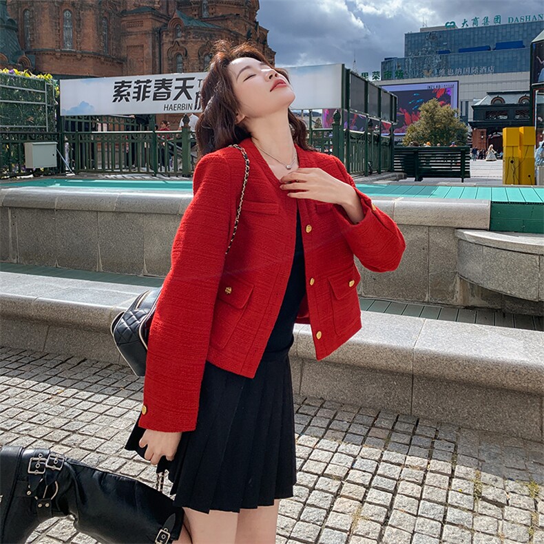 2026秋款明星同款小香外套2d015P198K319,女装短外套,2D015
