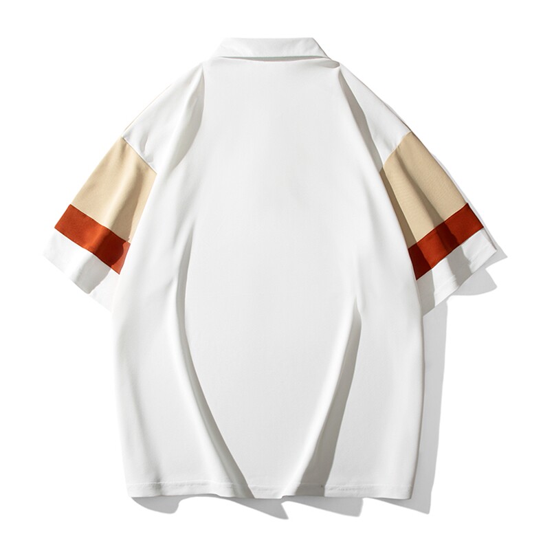 2023夏季新款短袖男潮流日系白底polo衫百搭半袖zdp2301-P40控58,男装Polo衫,星座717