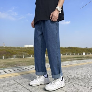 美式牛仔裤男直筒宽松百搭复古坠感阔腿裤春秋潮牌裤子NK272-P45图片