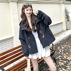 【现货】刺绣连帽短外套女2026新款外套2C227/3305/P165K238，女装短外套，2C227
