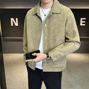 夹克男休闲上衣 纯色休闲翻领夹克外套 A329-JK101-P105图片