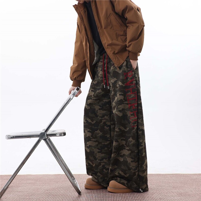 美式复古迷彩工装裤男女情侣宽松直筒休闲裤潮NZ892-P50,男装工装外套,星座308B-2