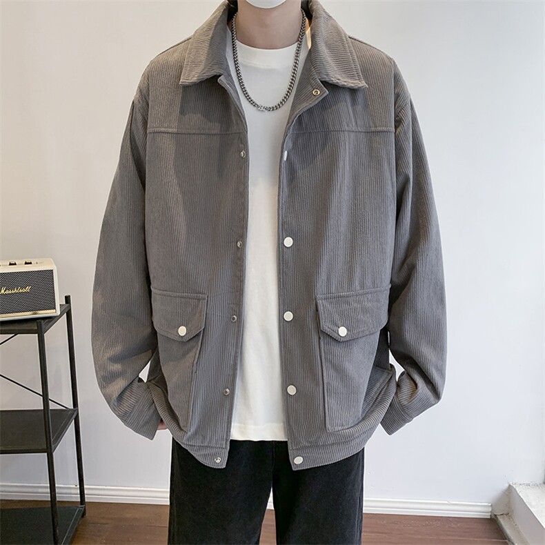 灯芯绒外套男款春秋季新款美式潮衣服工装夹克休闲上衣jk555-P70,男装夹克,星座505-3