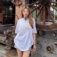 万针全刺绣工艺抖音得物高品质260克重磅纯棉双纱美式高街短袖T恤，男装T恤，电商A486