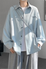 长期有货CS1121-特批28控58秋季冰丝面料长袖衬衫防晒透气衬衫，男装防晒衣，电商A059
