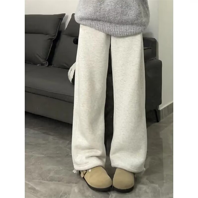 羊羔绒东北厚棉裤运动裤女加绒卫裤冬季休闲裤直筒裤LB45711-P40,男装休闲裤,星座1008