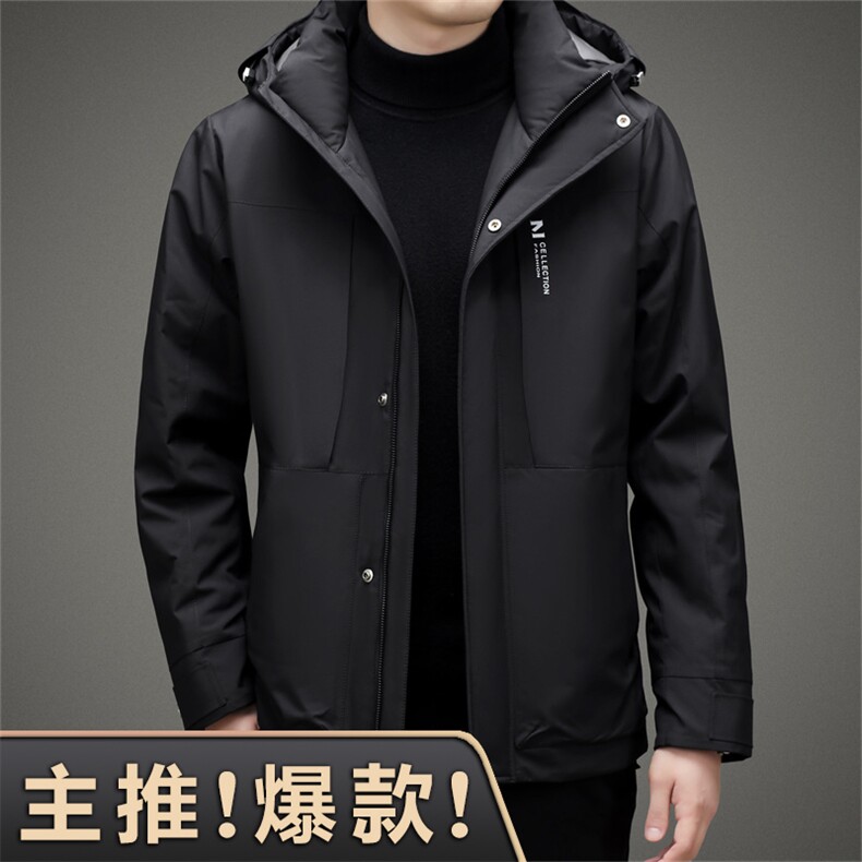 主推户外连帽羽绒服男士冬季加厚运动休闲时尚宽松羽绒服外套图片