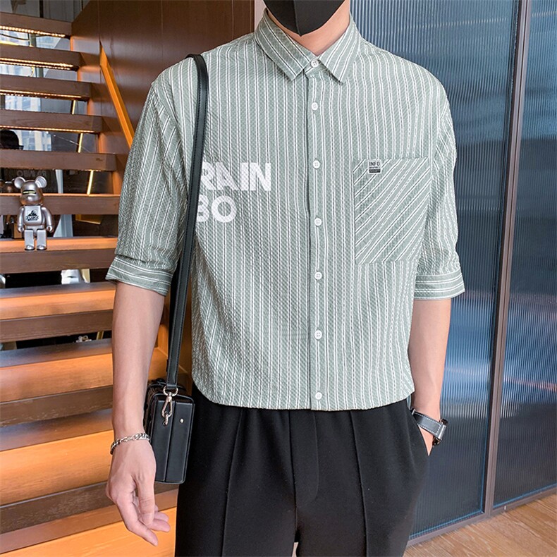 23年男士短袖衬衣A210-CS12-P55，男装T恤，电商A210