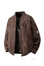 秋季新款PU夹克外套男休闲百搭时尚棒球领男士夹克J551-P73，男装夹克，星座310B-3