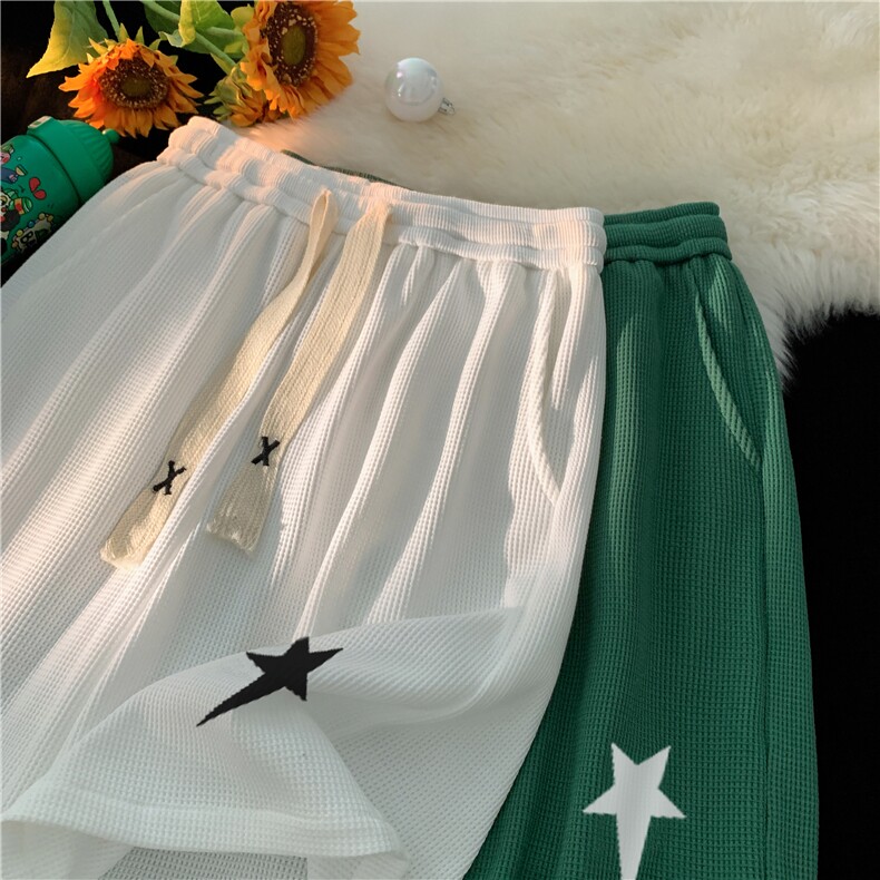 夏季华夫格下坠星星短裤大码XZ604-DK605-P25控38,男装牛仔裤,星座604