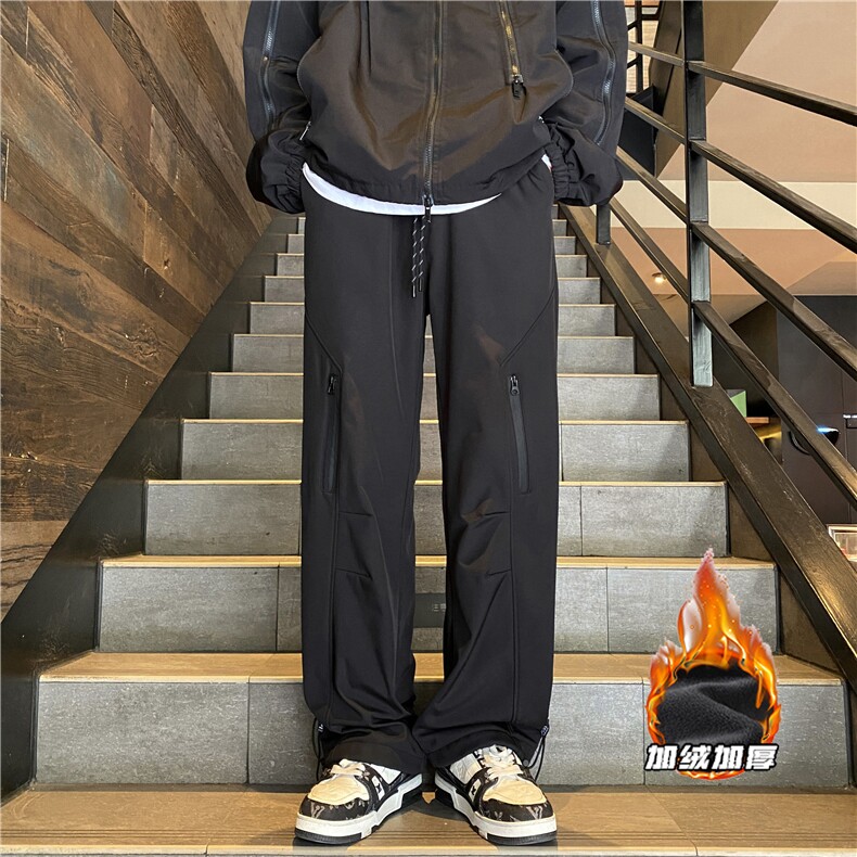 冬季机能褶皱拉链防水冲锋裤K23555-p50控68加绒K23555JR-p60控78,男装休闲裤,电商B315