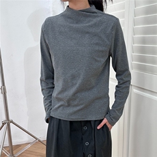 领子交叉休闲宽松百搭长袖T恤衫D328-CX6605-P48，男装T恤，电商D328