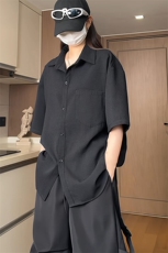 美式复古短袖衬衫男士夏季衬衣7381-P42，男装衬衫，电商B380（原B361）