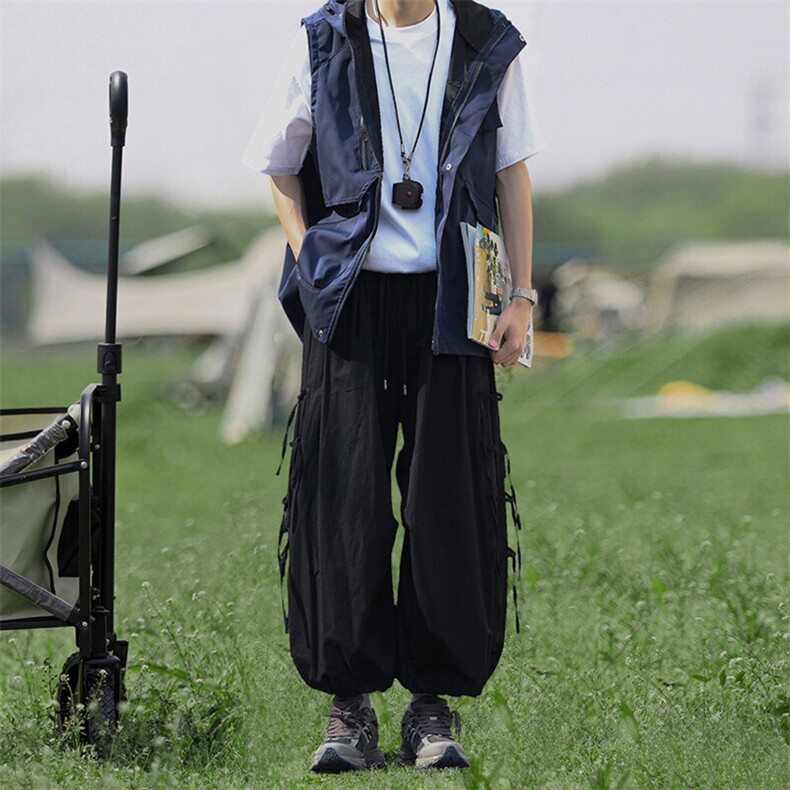 日系复古街头潮搭灯笼裤韩版休闲宽松文艺夏季长裤K771P45控68,男装休闲裤,电商A102B