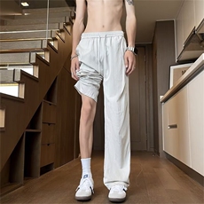 褶皱裤子男夏季垂感美式潮长裤B4538P33，男装休闲裤，星座1116-2