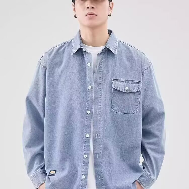1506/Q11140/P52男款衬衫秋季宽松小众男生潮流百搭休闲外套潮,男装衬衫,星座1506
