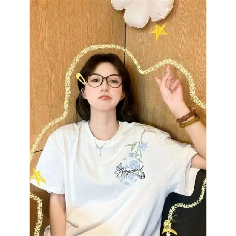 万针全刺绣解构设计260克重磅双纱纯棉高品质美式高街短袖T恤特35,男装T恤,电商A486