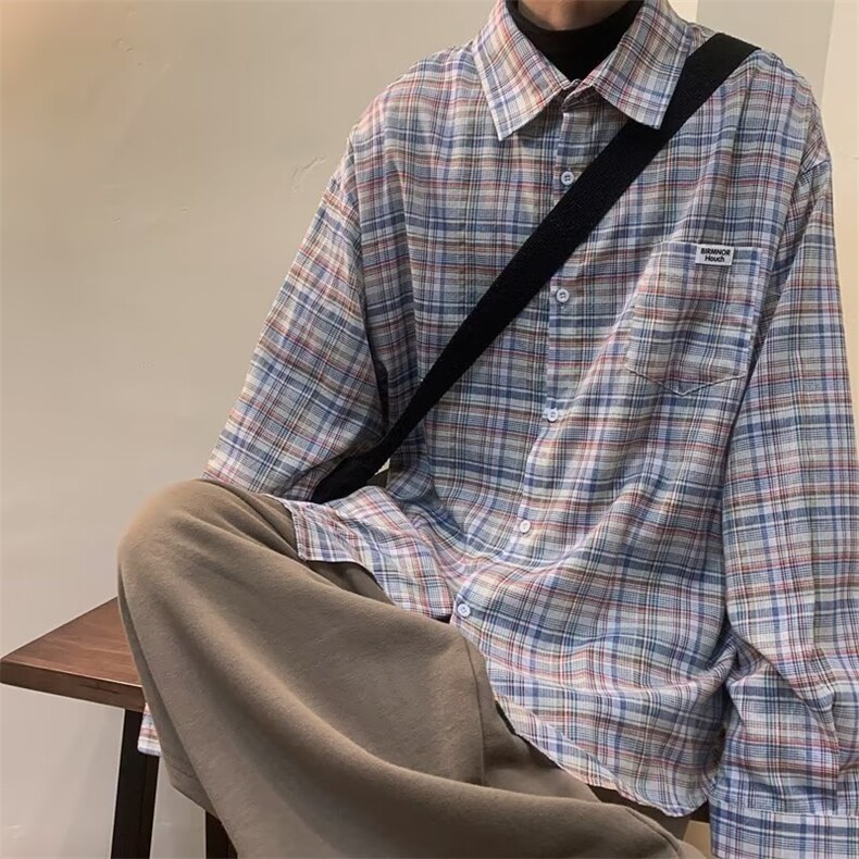 长袖衬衫男港风日系韩版潮流帅气衬衣HC13P40,男装衬衫,星座1116-2