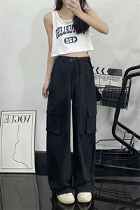 B221 美式ins街头hiphop宽松休闲薄款冰丝工装裤 LK23124-P60控78图片