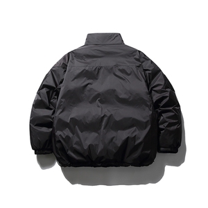 南夏乔装2025冬季新款纯色基础款立领棉服日系复古宽松面包服棉衣图片