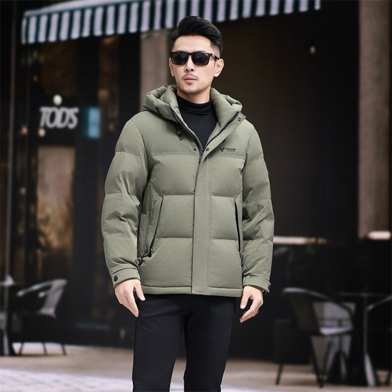 男装羽绒服YR8615新品主推！90绒子活帽雪*飞热销格纹提花面料,男装羽绒服,钱塘207-1