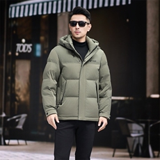 男装羽绒服YR8615新品主推！90绒子活帽雪*飞热销格纹提花面料，男装羽绒服，钱塘207-1