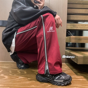 XZ616 大码秋季新款防水冲锋裤拉链设计感休闲长裤 TY947 P45控58图片
