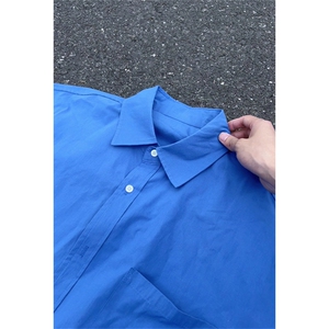 蓝色衬衫男长袖韩版潮流痞帅休闲宽松衬衣外套C2250-特价P47图片