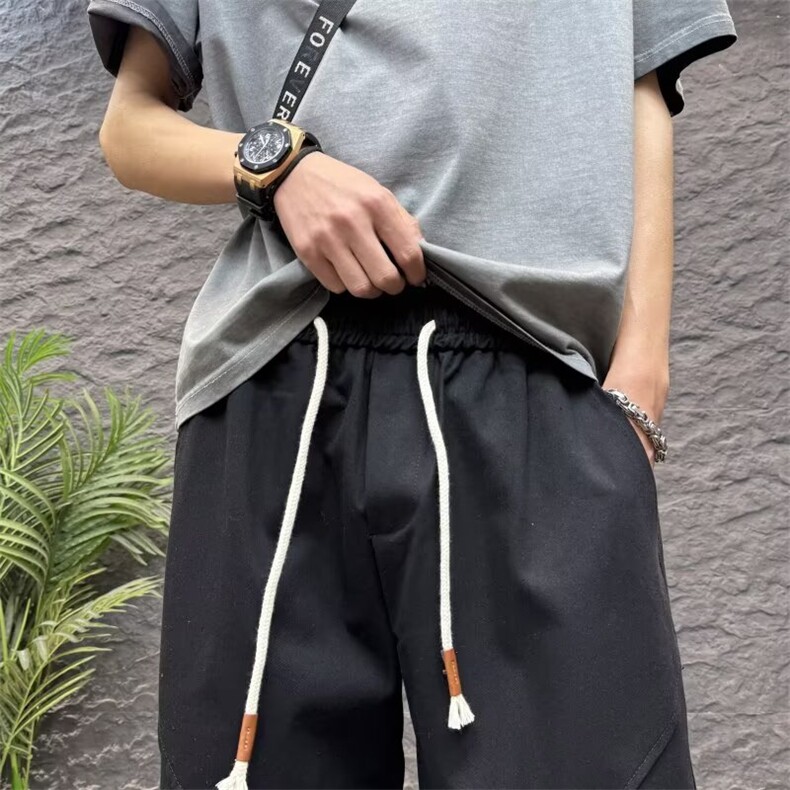 气质春季2025新款男士百搭束脚休闲裤慵懒简约潮流文艺无品牌新款,男装休闲裤,星座506A