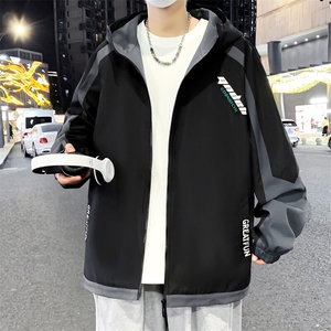 2026春季夹克男港风男士宽松休闲时尚连帽夹克外套上衣J102-P50图片