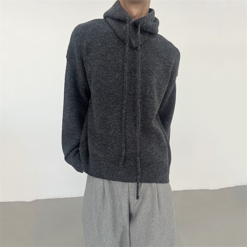 【有货】DGT11-P75小众设计款可拆卸连帽毛衣慵懒氛围感针织衫,男装针织衫/毛衣,星座603-2