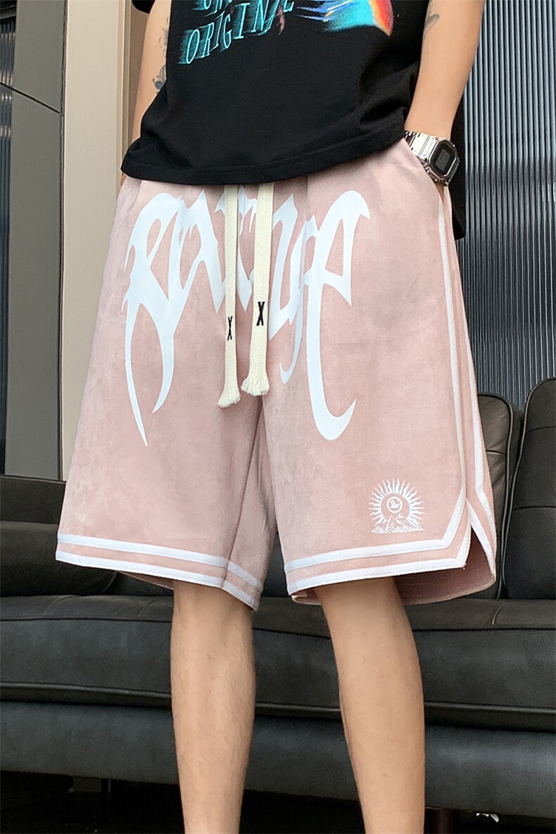 美式印花休闲短裤男夏薄款透气运动篮球五分裤子XZ514-2-1539-P43,男装牛仔裤,星座514-2(原B239)