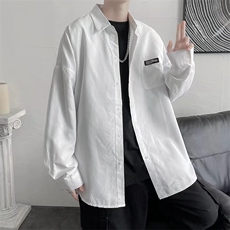 长袖衬衫男秋季日系春秋高级感痞帅衬衣潮SY089P28，男装衬衫，星座1116-2
