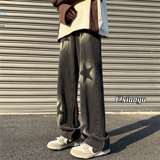 XZ616春季新款外景星星印花牛仔裤TY944P55控68，男装牛仔裤，星座512A（原616）