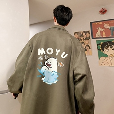 麂皮绒夹克男大码立领褂子外套JK85414-P68加绒款-P78，男装夹克，电商A040