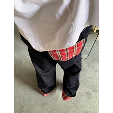 【有货】美式格子拼接卷边牛仔裤男女阔腿裤子NZ011LL-特P48，男装牛仔裤，星座1007（原301D）