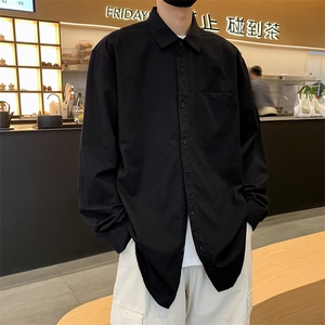 秋季纯色长袖衬衫男 禁欲风外穿衬衣C4201/P48图片