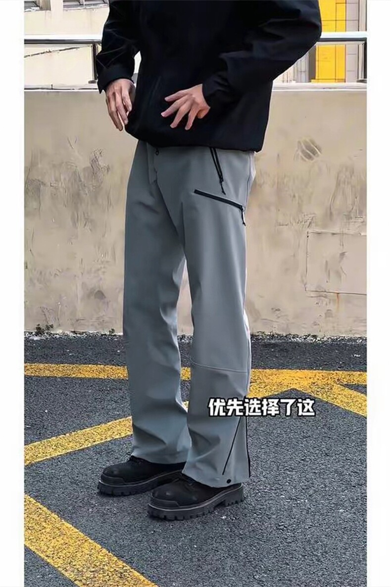 (网图慎用）特批P60无差价登山骑行防泼水拉链微喇冲锋裤男K5975,男装休闲裤,电商A001