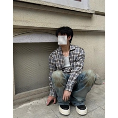 男女装韩版批新款发休闲格子打底长袖衬衫上衣外套CS326，男装T恤，星座1116A（原606A-3）