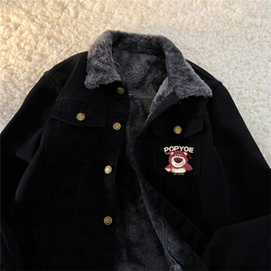 JK3033-P75-限价108M-5XL现货加绒羊羔毛牛仔棉服cityboy,简单时尚穿搭图片